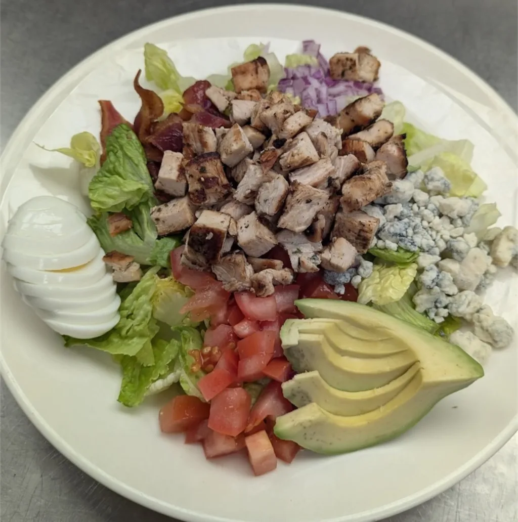 Grilled chicken Cobb salad served fresh at Longley's in Branford.