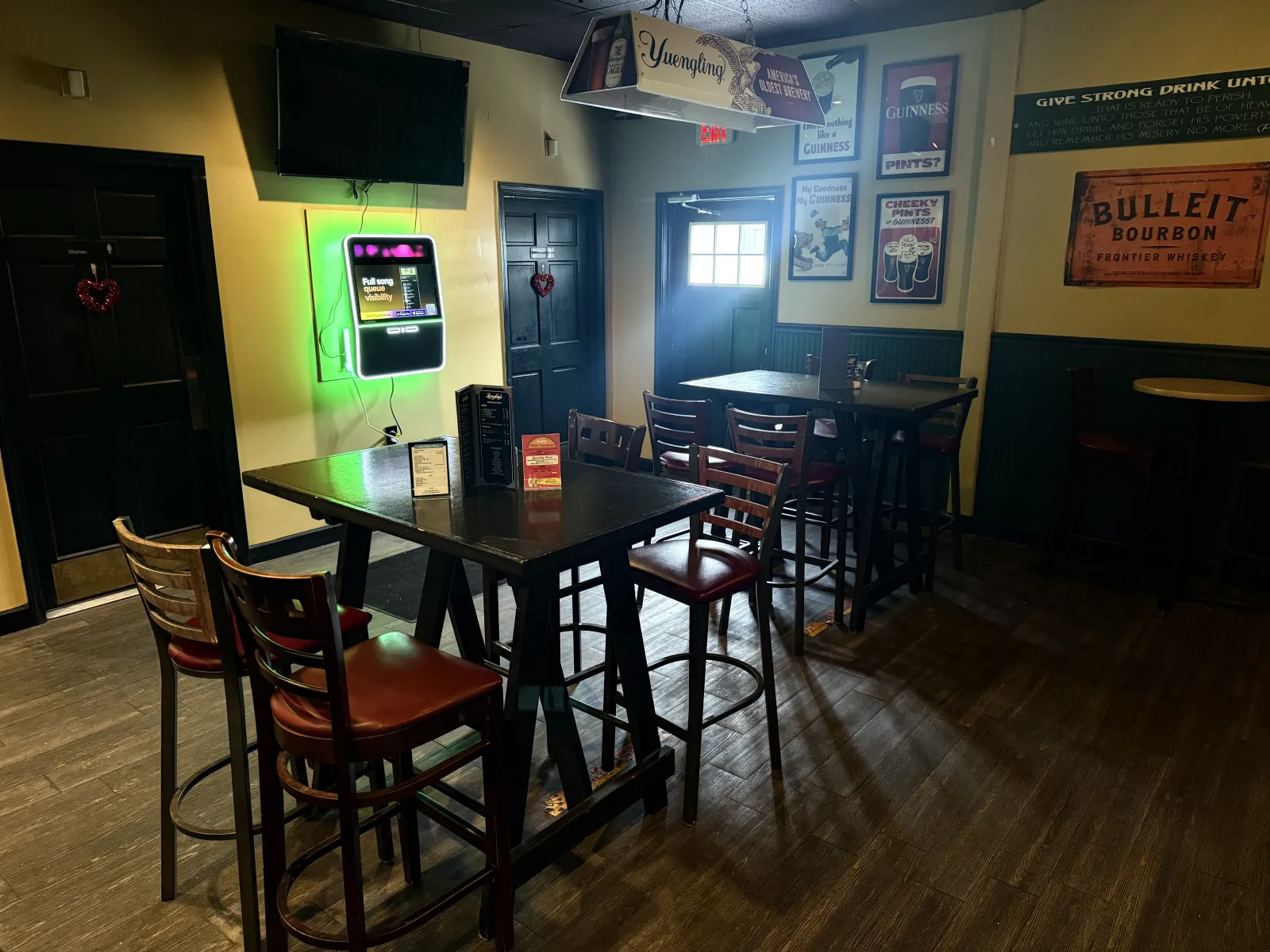 Back bar seating area at Longley's Restaurant in Branford.