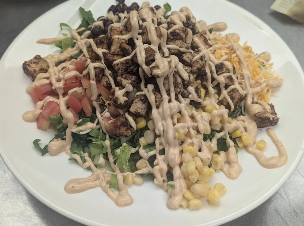 Zesty Southwest chicken salad with chipotle dressing at Longley's.